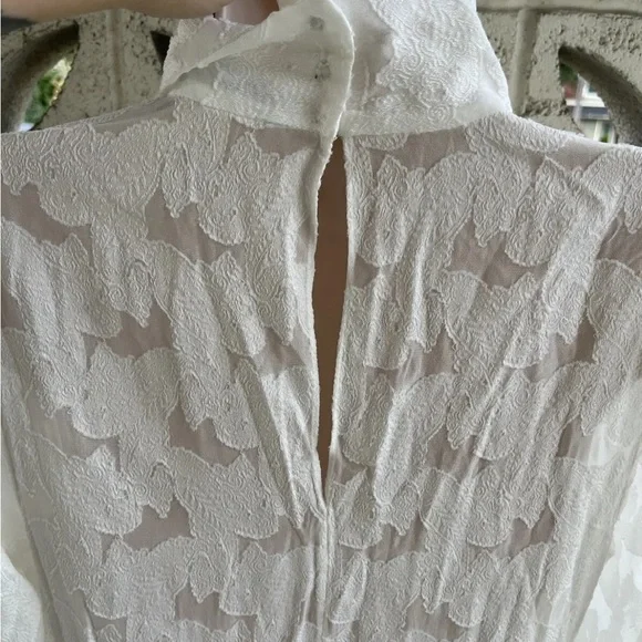 & Other Stories White Jacquard Turtleneck Dress Size 2 - Picture 2 of 5